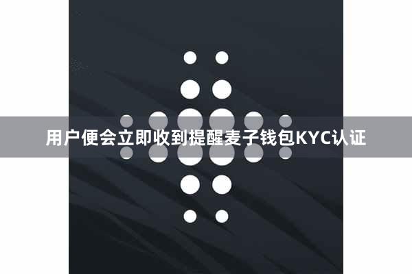 用户便会立即收到提醒麦子钱包KYC认证