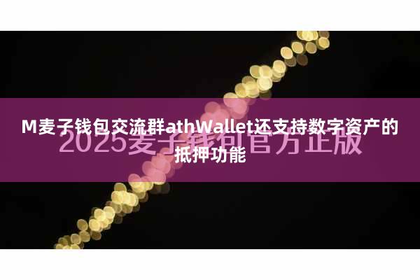 M麦子钱包交流群athWallet还支持数字资产的抵押功能