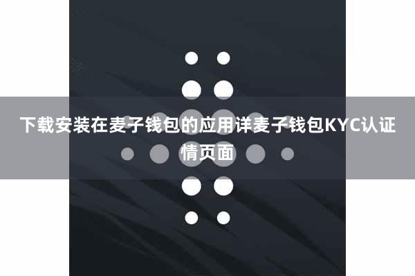 下载安装在麦子钱包的应用详麦子钱包KYC认证情页面