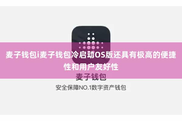 麦子钱包i麦子钱包冷启动OS版还具有极高的便捷性和用户友好性